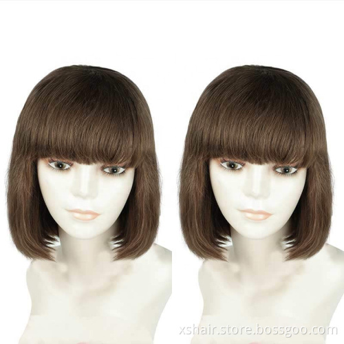 Wholesale 10A 100% human hair wigs red colored short bob wig straight bob human hair bob wigs lace front